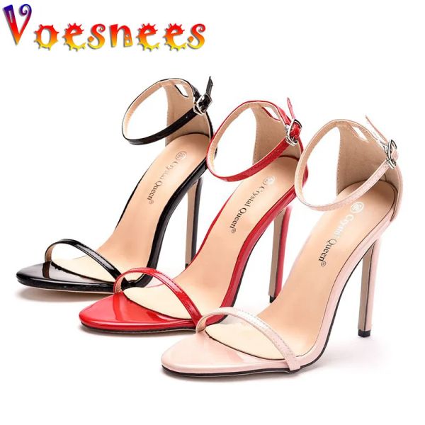 Sandali voesnees sandals for women 2021 estate sexy a una parola tacchi alti tacchi copri tacco cinturino femminile sottile stiletto