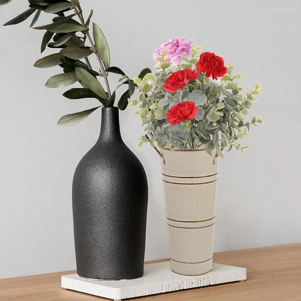 Вазы для дома, ваза для цветов, железное ведро для растений для композиции, винтажный дом