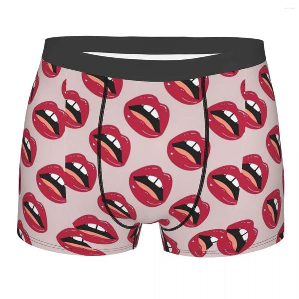 Unterhosen Lustige Boxershorts Höschen Männer Sexy Rote Lippen Unterwäsche Atmungsaktiv Für Homme S-XXL