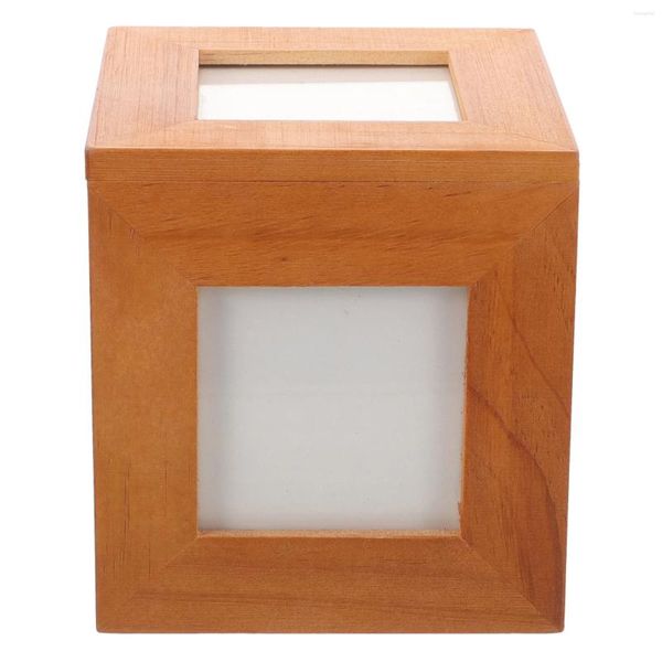 Рамки деревянная коробка Po рамка подарок 4 фото семейный стол для офиса сувенир сосновые подарки куб
