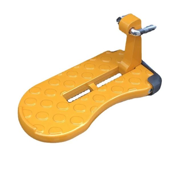 Dobrável rack de teto do carro passo porta do carro multifuncional gancho universal pé pedal liga alumínio janela disjuntor ferramenta segurança do carro