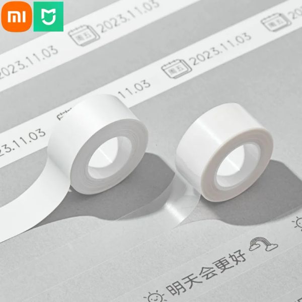 Controle original Xiaomi mijia rótulo 3 rolos esfregando papel de impressão térmica transparente branca para a impressora de etiqueta Xiaomi