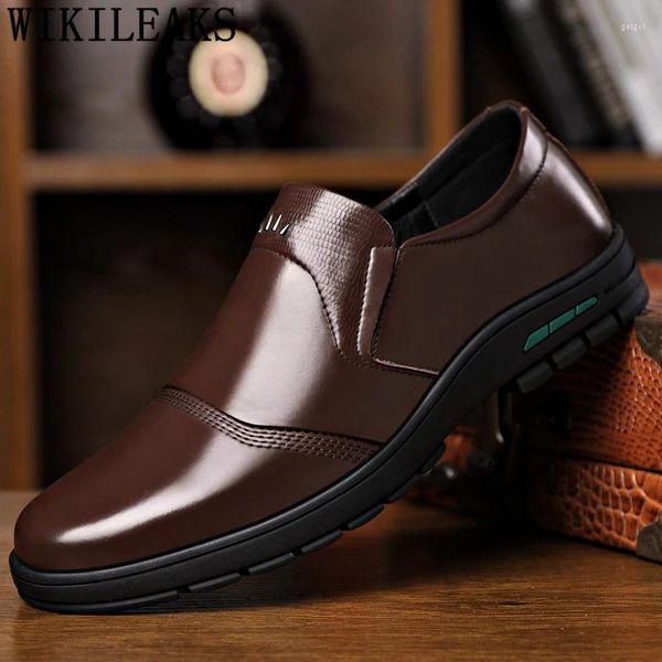 Kleid Schuhe Müßiggänger Oxford Herren Echtes Leder Casual Luxus Schwarz Büro Für Männer 2024 Zapatos Hombre Formale