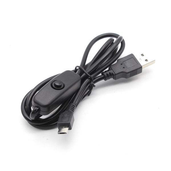 Cavo di ricarica universale per adattatore di alimentazione da USB a micro USB 5 V 2,5 A per Raspberry Pi 3 2 con interruttore ON/OFF per Android