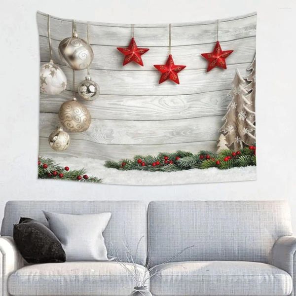 Wandteppiche Frohe Weihnachten Santa Claus Geschenk Tapisserie Wandbehang Hippie Stoff Nordisches Jahr Boho Home Decor für Wohnzimmer