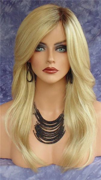 Perücken ly cs billig verkauft tanzparty cosplayshot modische synthetische Perücke glühlos langes Haar Blonde Perücken für Frauen