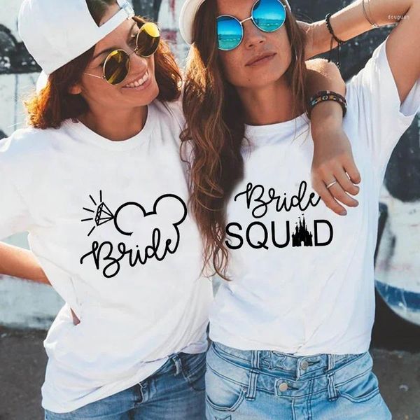 Kadın Tişörtleri Gelin Bekaryolu Partisi T-Shirts Squad Yaz Tee Ladies Evjf Tshirt Nedime Gömlek Yapmak Kadın T-Shirt Düğün Tops