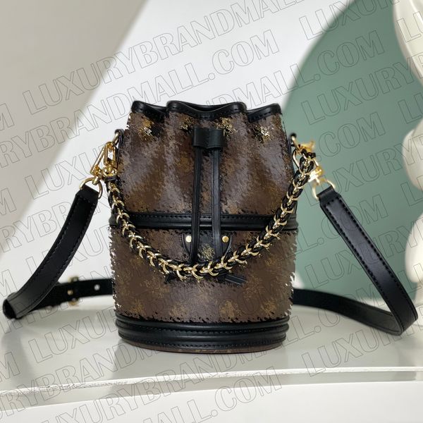 TOP Qualità dello specchio Migliore Bella Borsa a secchiello Borsa con coulisse BORSA COSMETICA CUSTODIA SCATOLA POUCH Explosion Canoa da donna M83480 Funzionalità cinturino in pelle a catena intrecciata