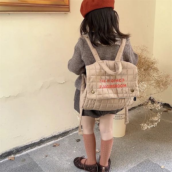 Модный детский рюкзак с буквенным принтом, классные сумки для девочек, большая вместительная школьная сумка для малышей 240329