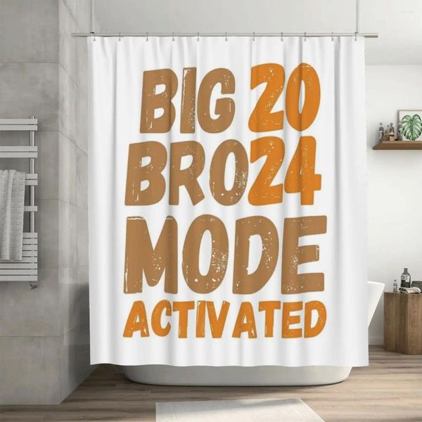 Tende da doccia BIG BRO MODE ACTIVATED 2024 Tenda 72x72 pollici con ganci Modello personalizzato Protezione della privacy