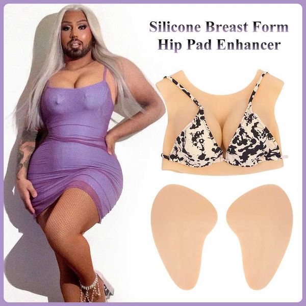 Bread Pad Silicone realista peito peito seios de mama de mama de mamas de cruzamento com melhor e melhorar o drag drag queen shemale cosplay 240330