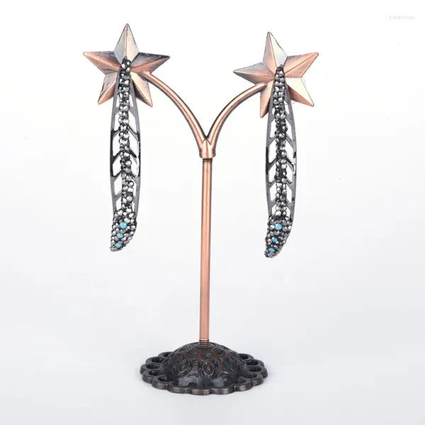 Brincos pendurados elegantes joias de strass para mulheres bijuterias de venda geométrica