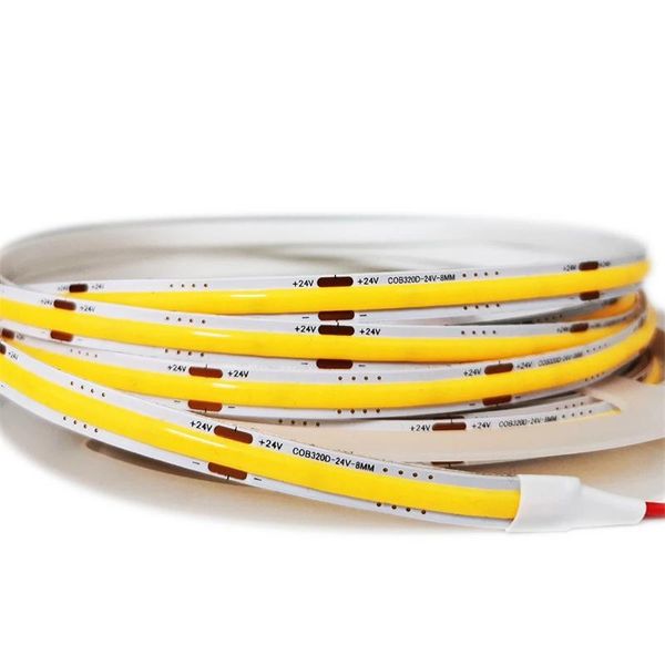 8mm FOB COB LED-Lichtleiste 320COB DC12V 24V 5V High Density Flexible Linear Warm Nature Cool White