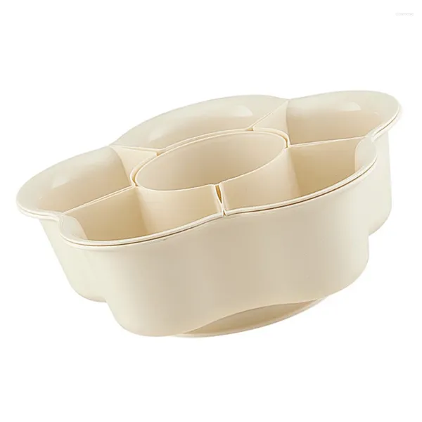 Pratos pote placa de cozinha coisas dividida bandeja seção acessórios prato rotativo cesta vegetal plástico servindo coisas para