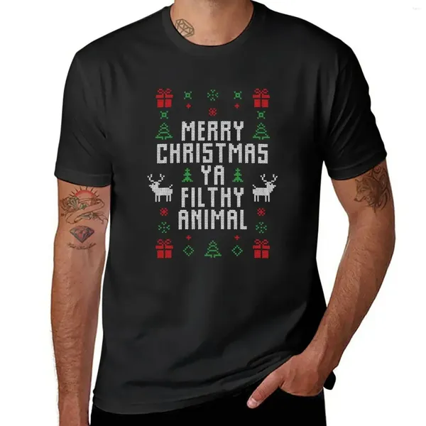 Мужские поло Merry Christmas Ya Filthy Animal Ugly Sweater футболка больших размеров для мальчика мужские футболки