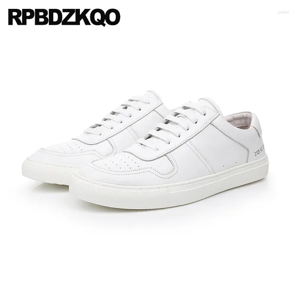 Casual Schuhe Männer Trend Berühmte Echt Leder Skate Athletisch Druck Wohnungen Turnschuhe Trainer Atmungsaktive Sport Runde Kappe Marke Lace Up