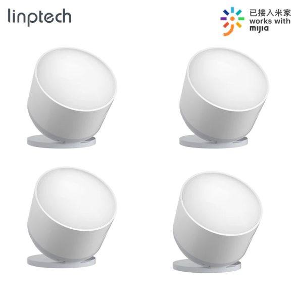 Controle Linptech HS1 Sensor de corpo humano / animal de estimação de alta precisão Sensor de luz de lâmpada de movimento inteligente Base magnética Rotação de 360 ° Trabalho para aplicativo Xiaomi