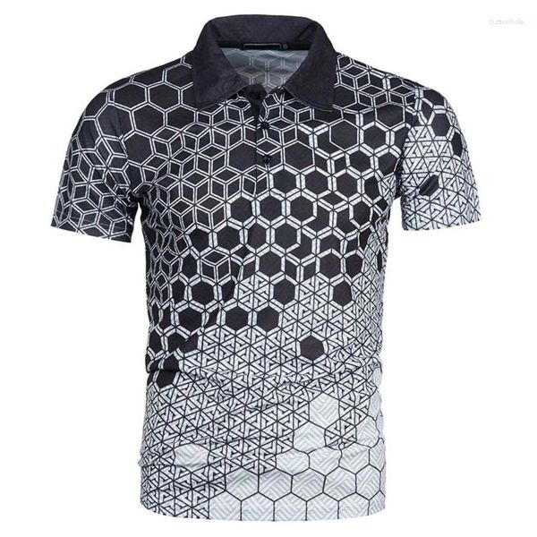 Polos masculinos verão 3d impressão eua bandeira polo camisa para homens moda streetwear lapela manga curta t casual botão t camisas roupas