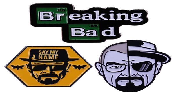 Breaking Bad Walter White Heisenberg Broche Esmalte Pin Broches Emblemas de Metal Alfinetes de Lapela Jaqueta Jeans Acessórios de Jóias Gifts5234974