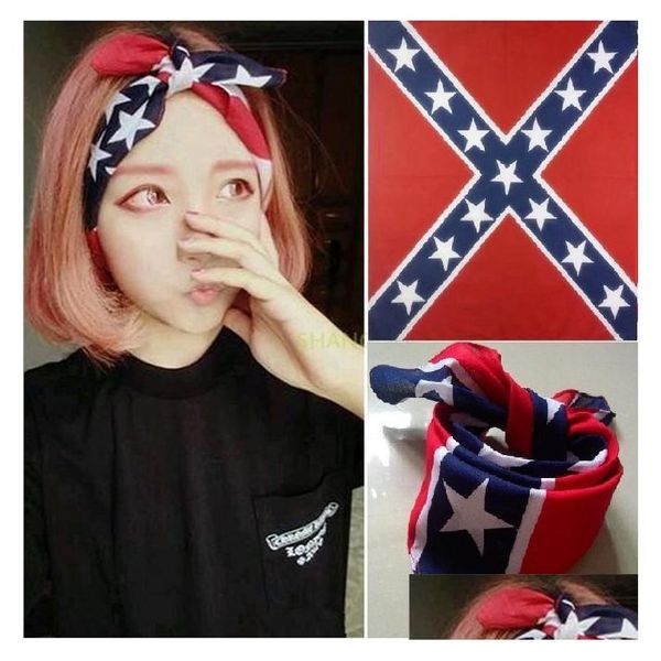 Party Favor 55 x 55 cm Confederate Rebel Flag Bandanas Flaggen drucken Bandana für ADT-Stirnbänder Zwei Seiten bedruckt Zc370 Xcm S Ed Drop Del Dhter