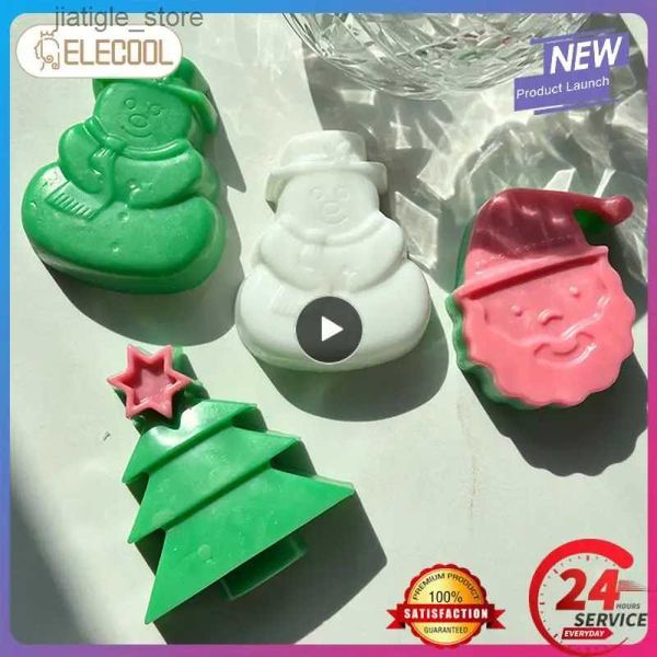 Sapone fatto a mano Sapone fatto a mano Serie natalizia sapone alla frutta rinfrescare il controllo dell'olio Pupazzo di neve di Natale Sapone per albero di Natale Regalo di cura del corpo di Natale Y240401