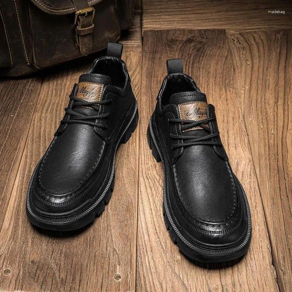 Scarpe eleganti da uomo Autunno Leggero Abito da cuoco Lavoro Nero Casual Protezione da lavoro Pelle Sport A