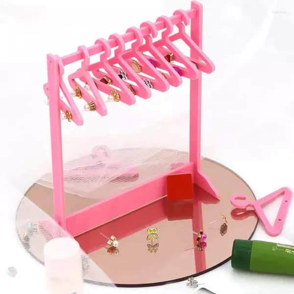 Schmuck Beutel Kleiderbügel Rack Ohrring Display Stand Große Kapazität Lagerung Show Case Haken Für Frauen Desktop Decor