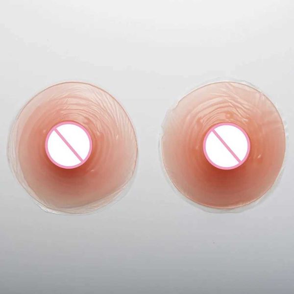 Cuscinetto per il seno 1 paio Simulazione Adesivo per capezzoli finti Divertenti forniture femminili Adesivi per pseudo capezzoli in silicone liquido Pasta per petto per donne adulte 240330