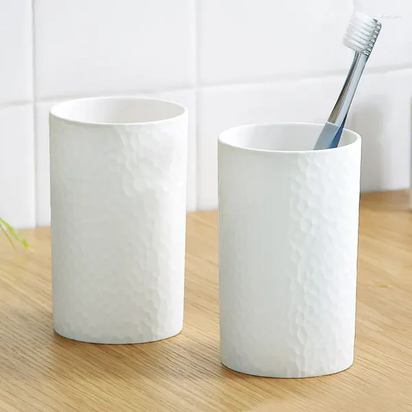 Canecas Nordic Simples Casal Colutório Copo Banheiro Plástico Escova de Dentes Copos Domésticos