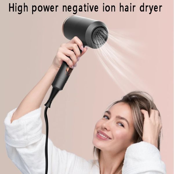 Asciugacapelli asciugati con diffusore per peli ionici negativi 5 impostazioni di attrezzatura che regolano l'asciugacapelli