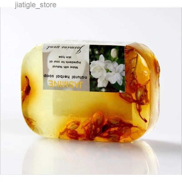 Handgefertigte Seife Jasmine Aromatherapie Pflanze ätherisches Öl 90G SOAP Y240401