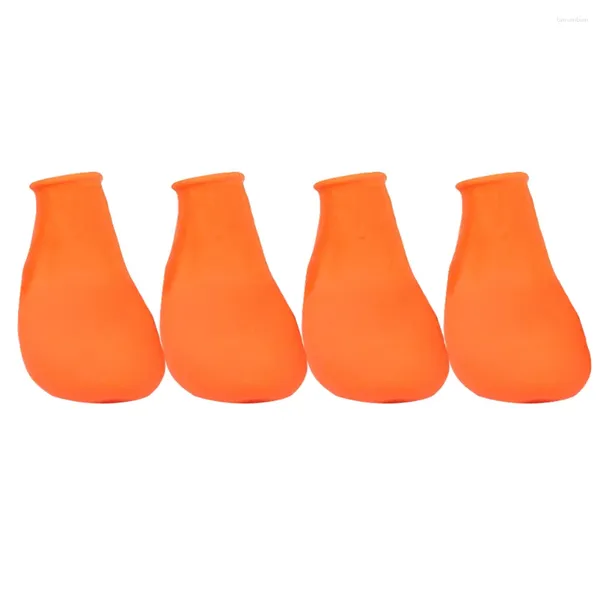 Köpek giyim patikleri 4 su geçirmez açık hava ayakkabıları köpekler için küçük ve orta koruma kar yağışı turuncu