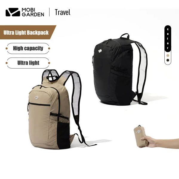 Sacos mobi gaerden mochila de viagem ao ar livre armazenamento leve dobrável impermeável ultraleve mochila unisex