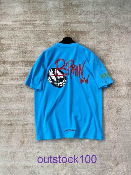 Klassisches kurzes T-Shirt der Modemarke im Online-Shop 2024 Neuer Sommer-Sanskrit-Buchstabendruck Matty Boy Graffiti Hellblaue Herren- und Damen-Shorts mit echtem Logo