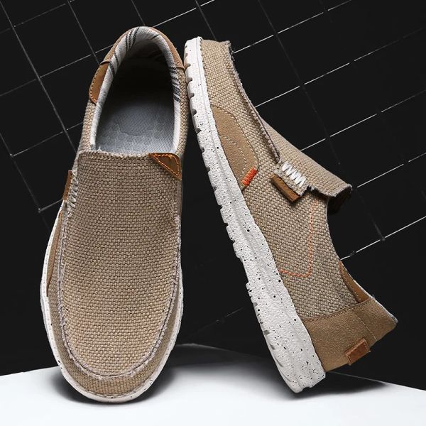 Sapatos de moda masculina sapatos de tela 2023 novos mocassins confortáveis para homens sapatos leves de homens casuais