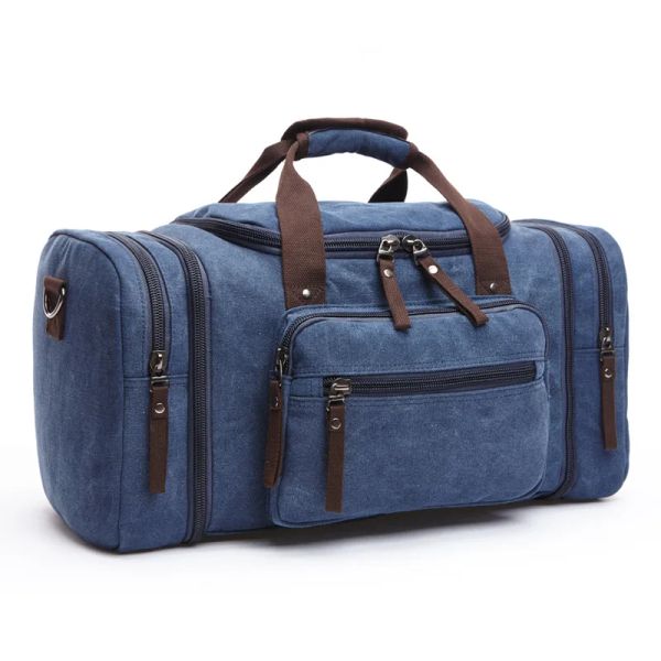 Bolsas de lona masculina sacos de viagem de grande capacidade Carregar bolsas de bagagem de bagagem casual bolsa de viagem Tote Tote Weekend Dropshipping