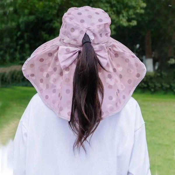 Sciarpe Protezione solare Cappello da donna Casual Scollo a tesa larga Copri maschera Berretto per il viso Lavoro agricolo Raccolta del tè