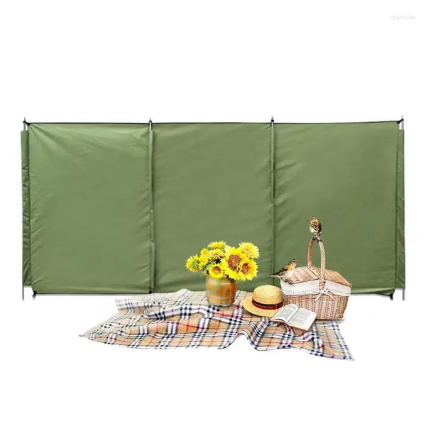 Tendas e abrigos outdoorcamping windscreen exército verde portátil dobrável pára-brisa tela de privacidade praia jardim caminhada churrasco piquenique lateral