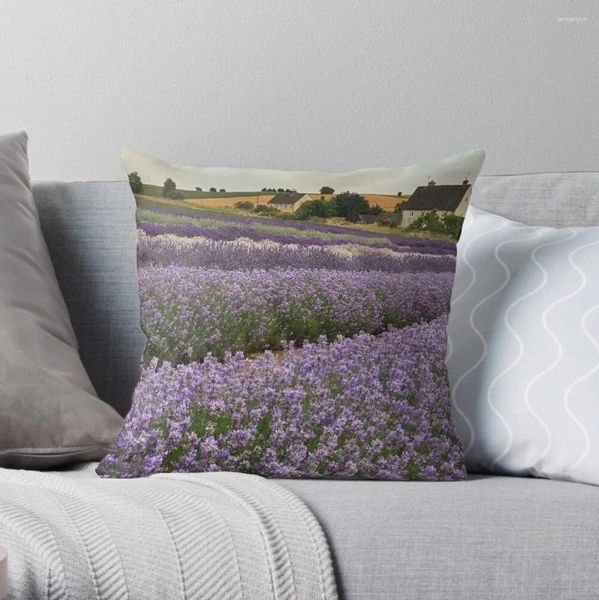 Cuscino Snowhill Lavender Farm Copriletto elastico per divano Federa natalizia personalizzata