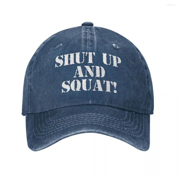 Top Caps Fut -up ve Squat Unisex tarzı beyzbol şapkası spor salonu fit fit vücut geliştirme sıkıntılı kot şapkalar vintage açık snapback