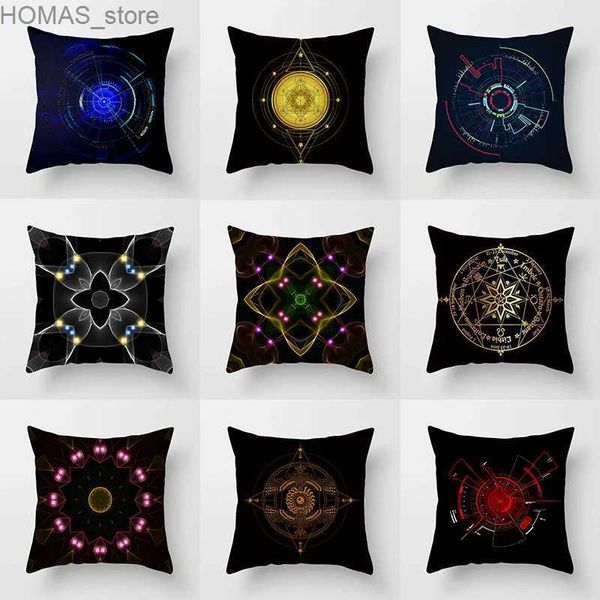 Pillow Case Decorazione per la casa 2023 Mystery Fanti-Fi Tech Case Geometric Art Birthday Gift Aesthetics Y240407