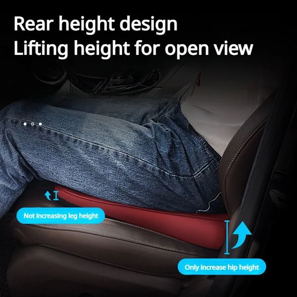 Köpük eğimli koltuk yastık kapağı, kadın özel otomobil sürücü ehliyeti için araba poposu yükselen yastık için rahat ve şık yükseltme