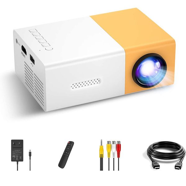 Mini Projetor portátil para Cartoon Kids Gift Projector de filme ao ar livre Led Video Projector para filme de home theater com interfaces USB HDTV e controle remoto EG185