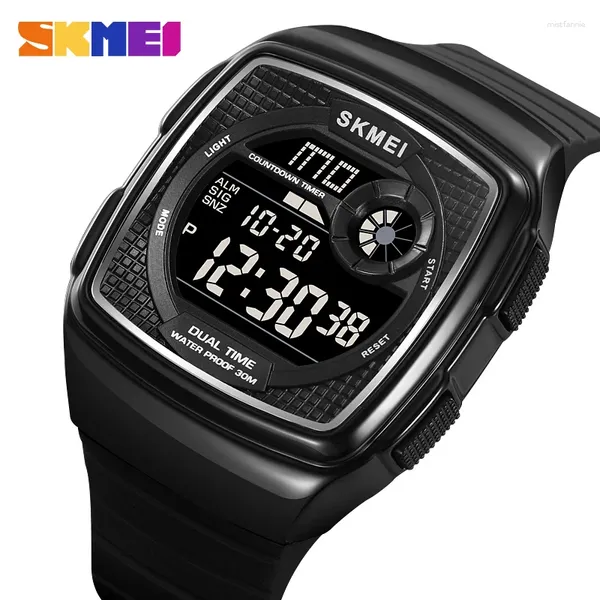 Armbanduhren SKMEI Mode Herren Digitaluhr für Männer Countdown Sportuhren Casual Wasserdicht Kalender Alarm Armbanduhr Uhr