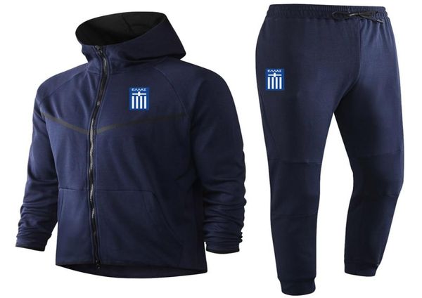 Grécia seleção nacional de futebol fatos de treino suor esportes dos homens hoodies jaquetas treino jogger sweatshirts treinamento jaqueta calças 9927489
