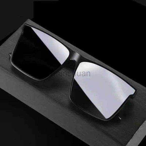 Óculos de sol Retro Big Square Frame Glasses Sun Designer Brand Black Cool Men Glasses Sun Glasses UV400 Tons Protection Óculos Óculos 240401