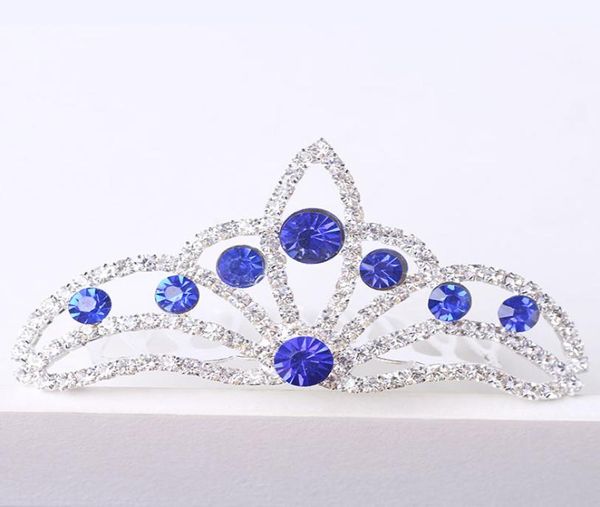 Kızlar tiaras wtih rhinestones kristaller saç aksesuarları akşam balo parti performans yarışmaları tiaras ve kronlar için taçlar dbt0408468069