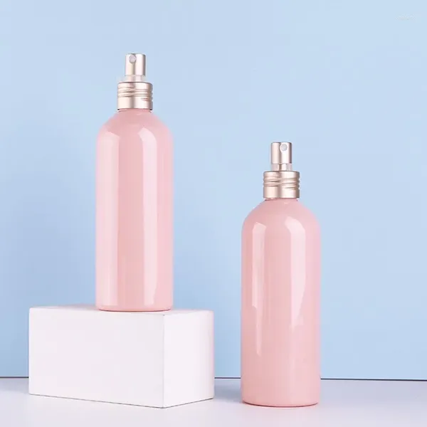 Bottiglie di stoccaggio Flacone spray da 260 ml PET Vuoto Contenitore di plastica rosa Nebbia fine Atomizzatore di disinfezione Elementi essenziali da viaggio riutilizzabili
