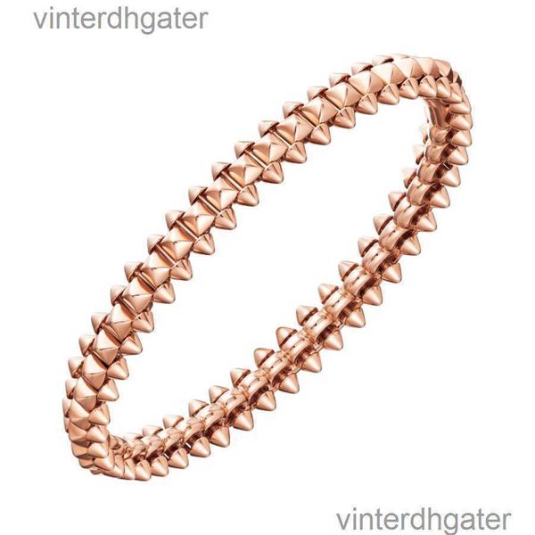 Hochwertiges, feines 1-zu-1-Original-Designer-Armband für Damen, Carter Bullet 925 Sterling Silber vergoldet, 18 Karat Roségold, Weidennieten-Armband für Herren und Damen