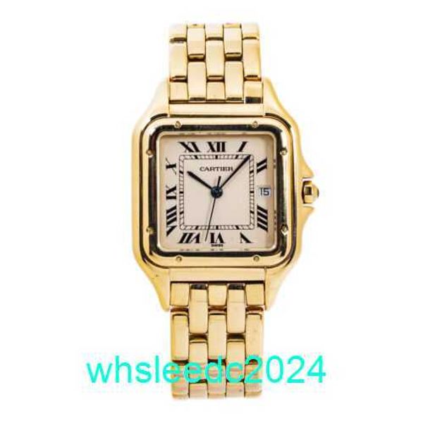 Class Watches Carters Panthere 10602 Mint Paper Orologio da donna al quarzo in oro giallo 18 carati 27x37mm HBF0